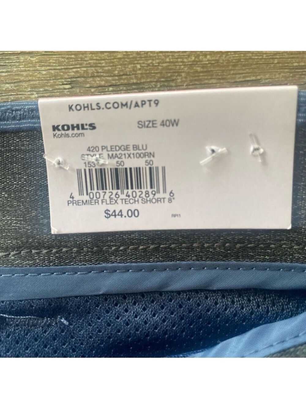 Brand new! premier flex men’s shorts, size 40 waist. Dusty blue - Picture 4 of 8